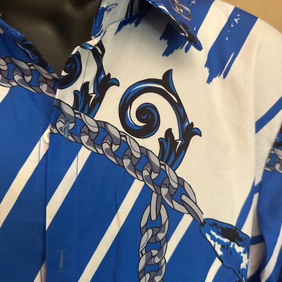 Custom Baroque Silk Shirt Medium - Picture 2 of 3